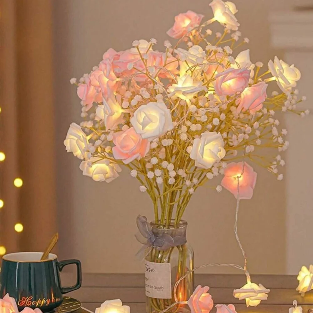 1PC 1.5M10LED/3M20LED artificial rose string light,powered by AA batteries(excl),used for room and Valentine's Day decoration
1PC 1.5M10LED/3M20LED artificial rose string light,powered by AA batteries(excl),used for room and Valentine's Day decoration