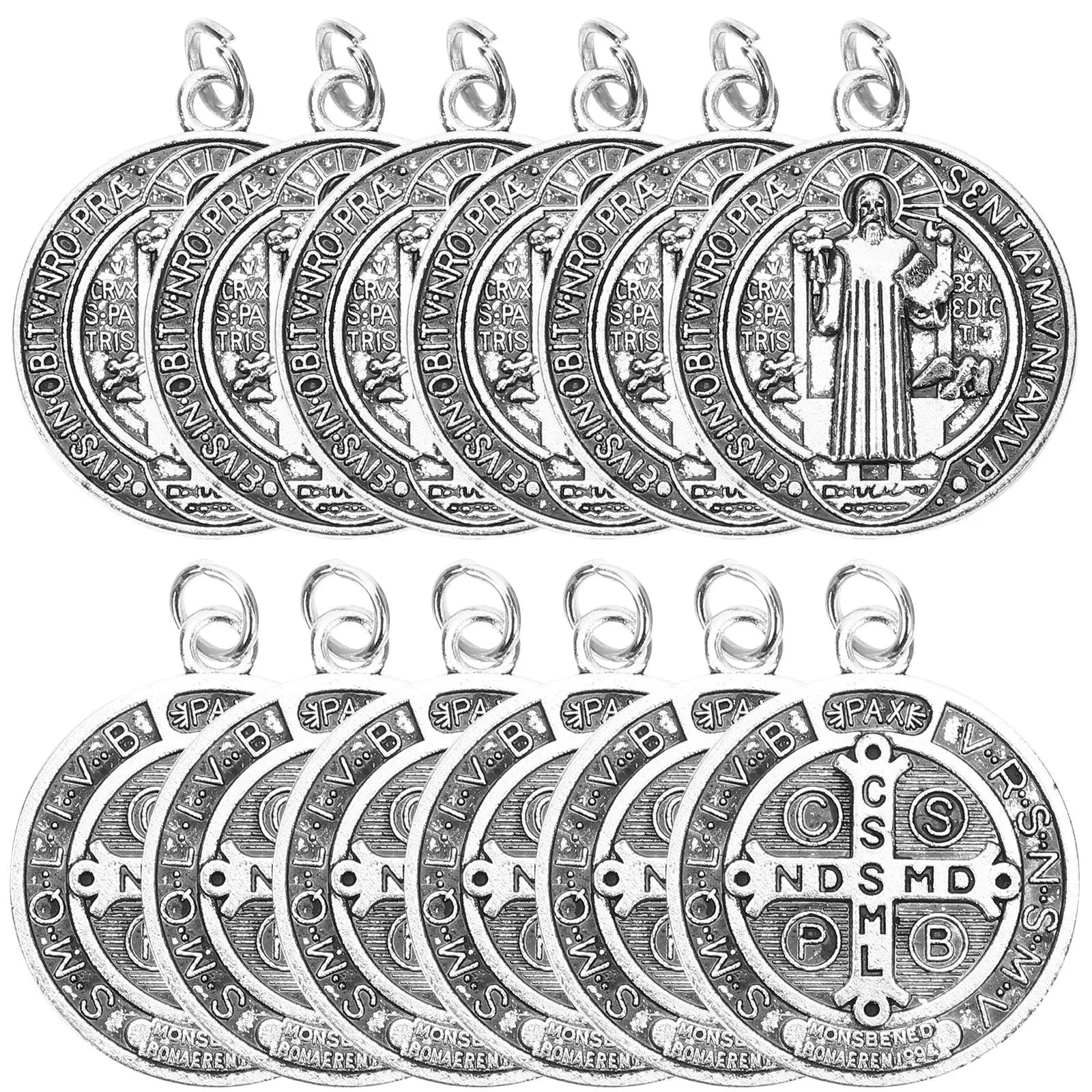 12pcs Metal Saint Pendants Necklace Ornaments Italian Gifts Charms Decorative Accessories Jewelry Making
12pcs Metal Saint Pendants Necklace Ornaments Italian Gifts Charms Decorative Accessories Jewelry Making