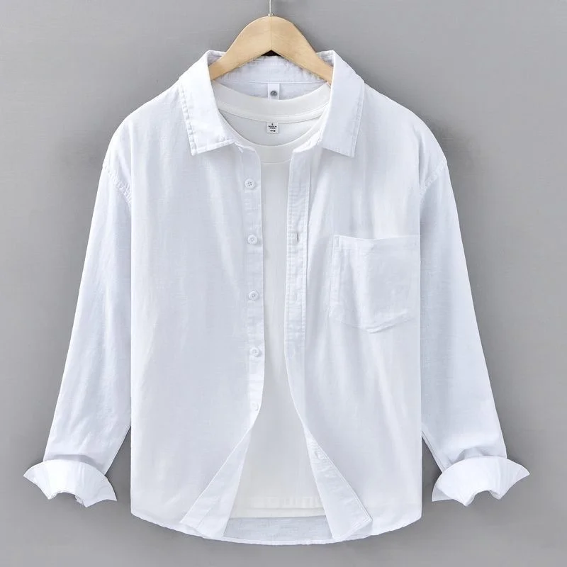 Men's Casual Linen Long Sleeve Shirt Collared Spring Autumn Fashionable Sun Protection Outerwear Shirt Youth Urban Style
Men's Casual Linen Long Sleeve Shirt Collared Spring Autumn Fashionable Sun Protection Outerwear Shirt Youth Urban Style