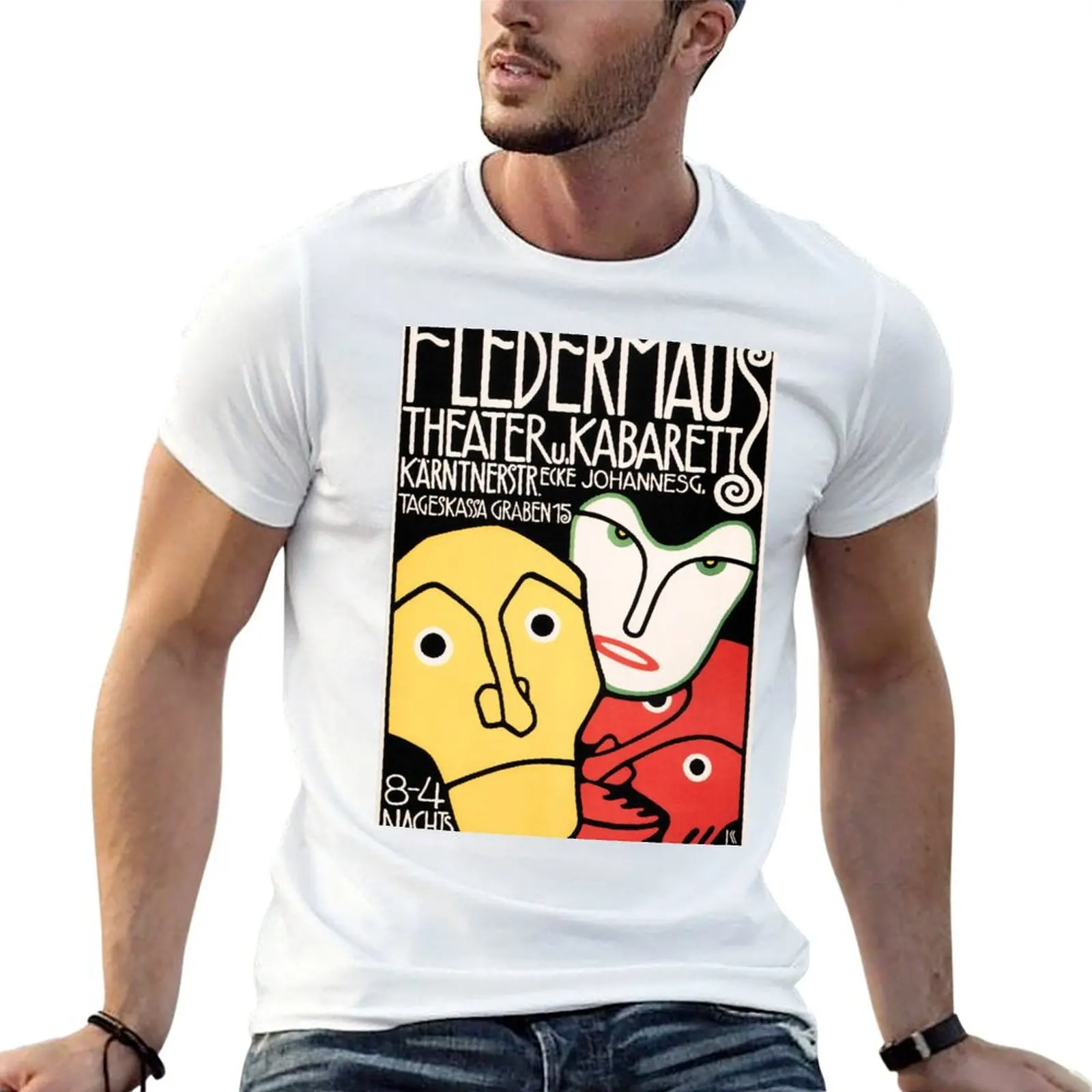 FLEDERMAUS THEATER CABARET 1900s Vintage Art Deco Lithograph T-Shirt t shirt man plain T-Shirt
FLEDERMAUS THEATER CABARET 1900s Vintage Art Deco Lithograph T-Shirt t shirt man plain T-Shirt