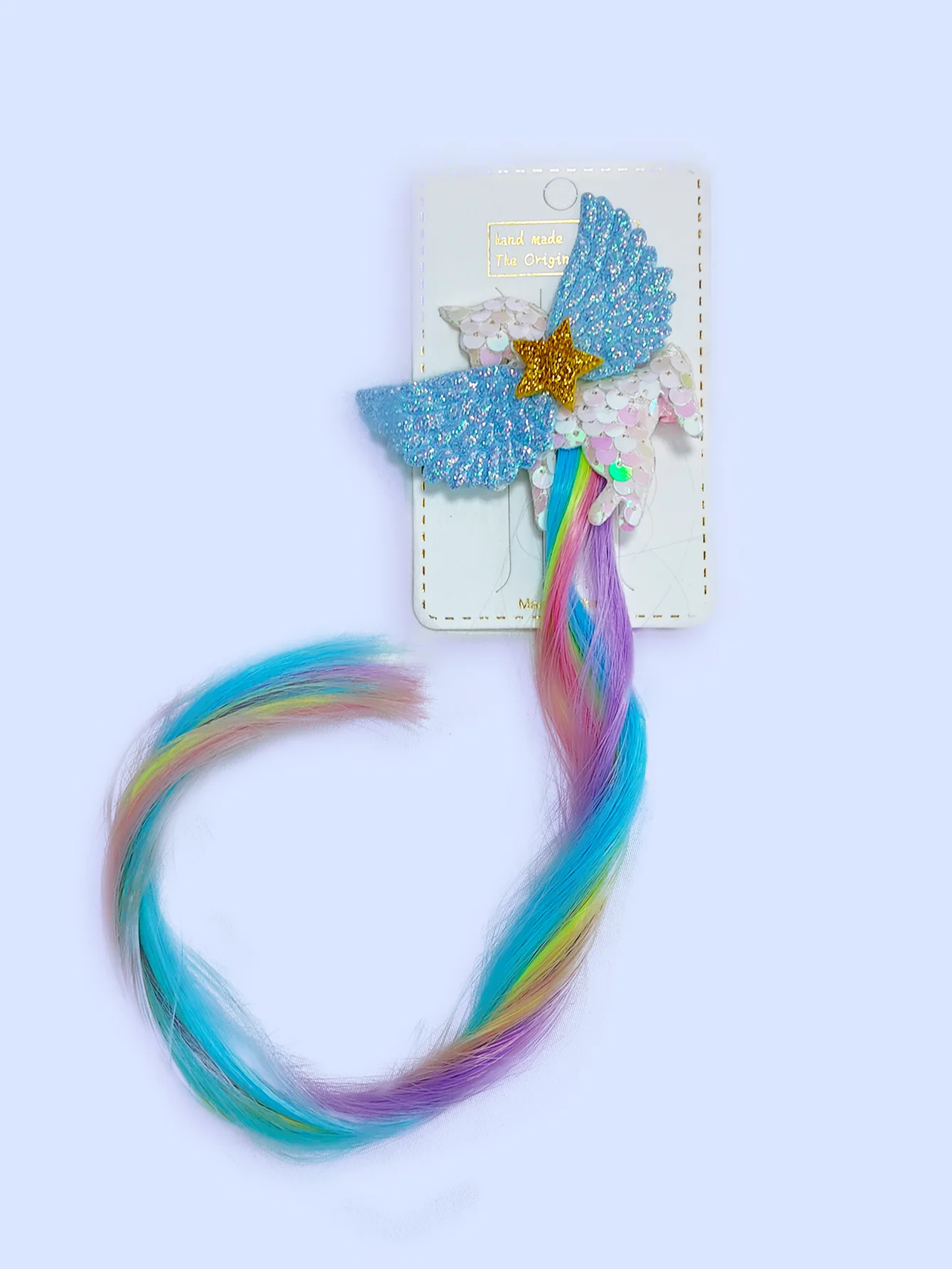 Girls cute and sweet blue winged unicorn hair clip with colorful strands can be braided, suitable for all occasions
Girls cute and sweet blue winged unicorn hair clip with colorful strands can be braided, suitable for all occasions