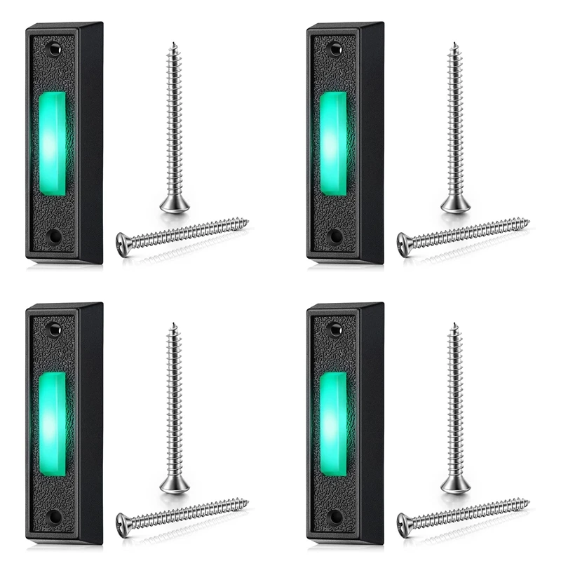 Hot Sale4pcs Wired Doorbell Button With LED Light, Replacement Of Doorbell Ring Button, Wall Mounted Door Opener Switch
Hot Sale4pcs Wired Doorbell Button With LED Light, Replacement Of Doorbell Ring Button, Wall Mounted Door Opener Switch