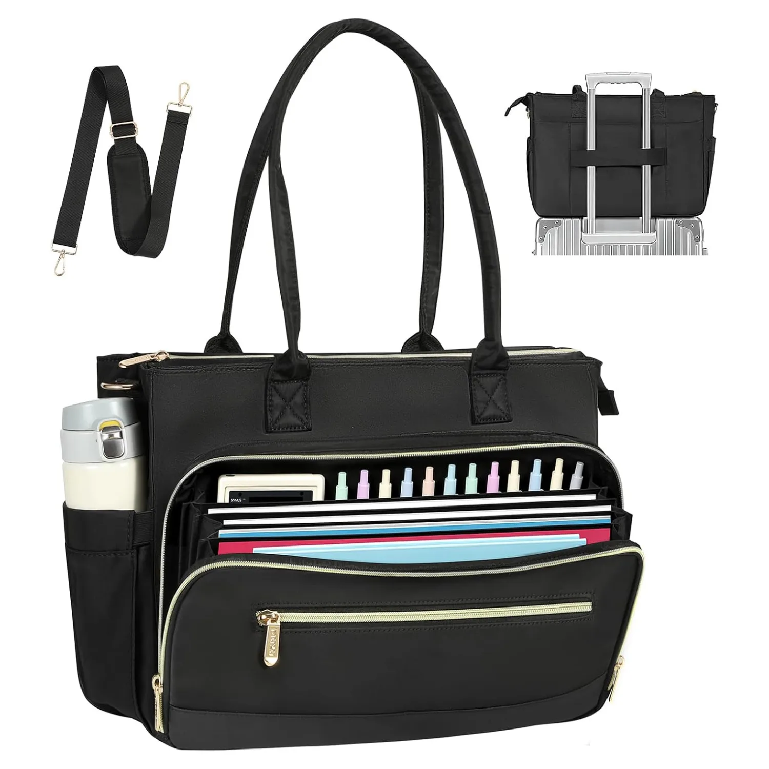 15.6 Inch Laptop Bag, Large Teacher Nurse Tote Work Bags Messenger Computer Handbag with File Pockets, Tablet Compartment
15.6 Inch Laptop Bag, Large Teacher Nurse Tote Work Bags Messenger Computer Handbag with File Pockets, Tablet Compartment