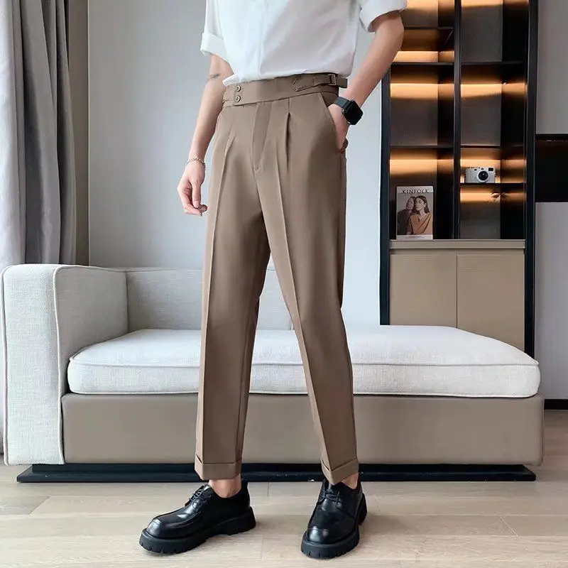 Spring Summer Business Suit Pants Men Formal Slim Fit Classic Office Ankle Length Straight Casual Trousers Brand Clothing Y413
Spring Summer Business Suit Pants Men Formal Slim Fit Classic Office Ankle Length Straight Casual Trousers Brand Clothing Y413