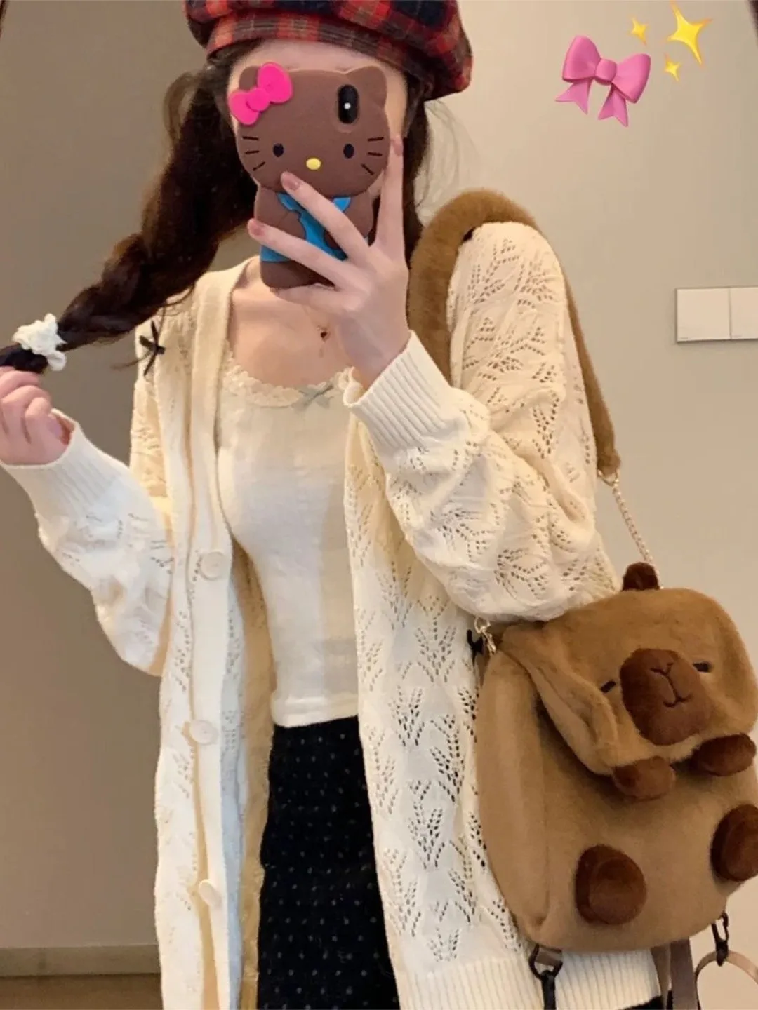 Korean Style Knot Knitted Long Sleeve Sunshade Coat Women Summer Loose Slimming Versatile Hollow out Cardigan Jacket
Korean Style Knot Knitted Long Sleeve Sunshade Coat Women Summer Loose Slimming Versatile Hollow out Cardigan Jacket