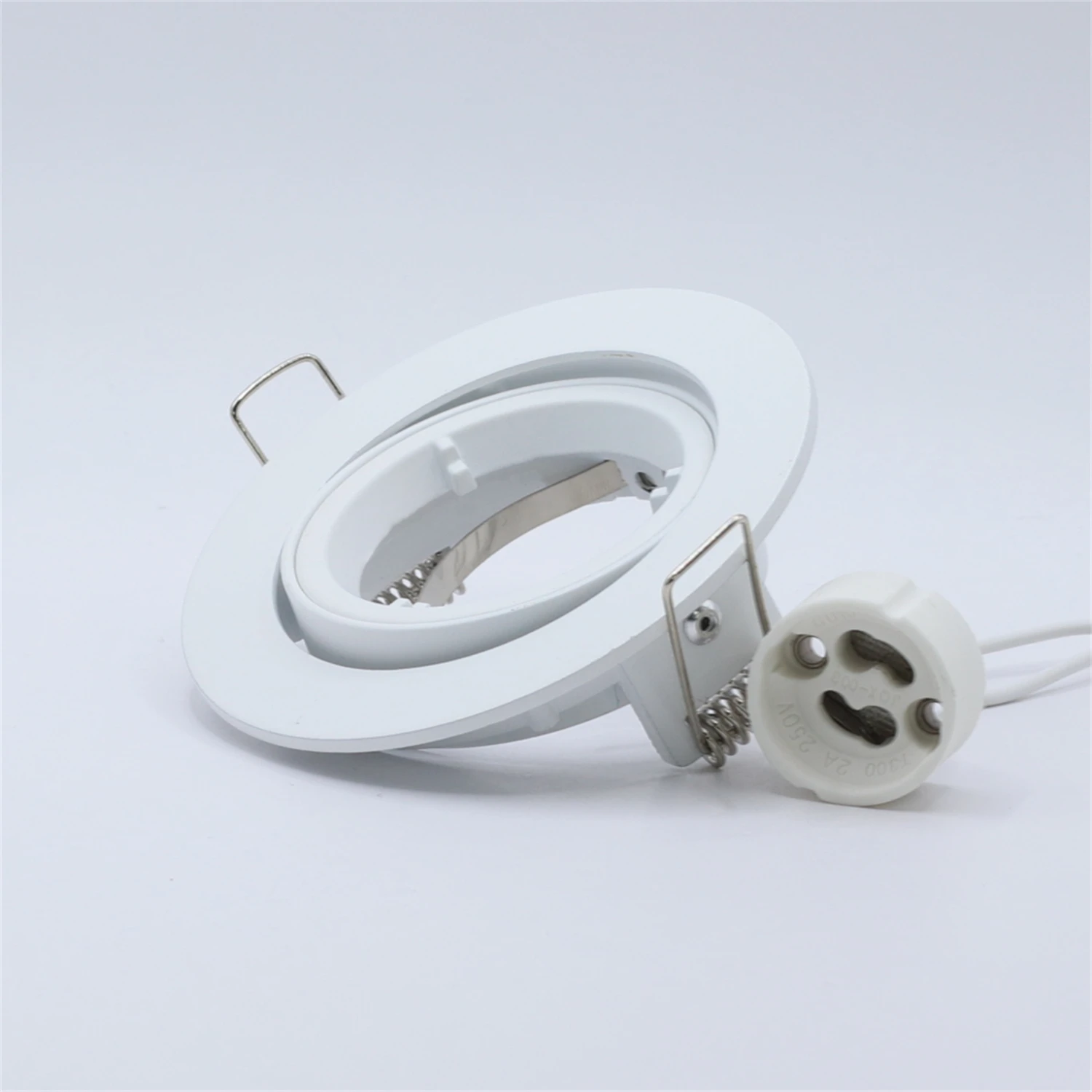 5 Pcs White Round Recessed LED Ceiling Light Adjustable Frame with GU10 Lamp Holder Fixture Downlight Holder
5 Pcs White Round Recessed LED Ceiling Light Adjustable Frame with GU10 Lamp Holder Fixture Downlight Holder