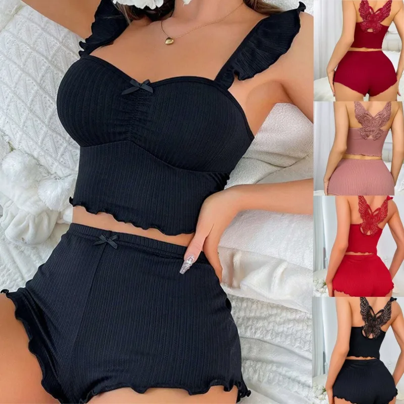 Butterfly Print Sexy Slim Fit Ladies Nightgown Set Casual Summer Thin Material Comfortable Sleepwear for Women
Butterfly Print Sexy Slim Fit Ladies Nightgown Set Casual Summer Thin Material Comfortable Sleepwear for Women