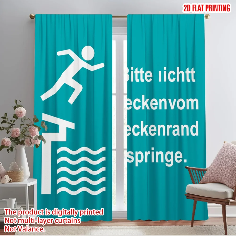 2pcs 2D flat printing Scene Curtains No Diving Pool Edge 100% Polyester Fabric Without Electricity 0 Use for Holiday Parties
2pcs 2D flat printing Scene Curtains No Diving Pool Edge 100% Polyester Fabric Without Electricity 0 Use for Holiday Parties