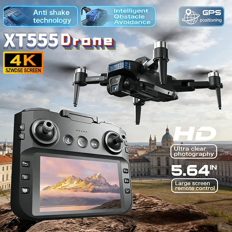 2026 New XT555 GPS Drone Cam Professional 8K HD Dual Camera Brushles Motor 5G WIFI FPV Foldable Screen Display RC Quadcopter toy
2026 New XT555 GPS Drone Cam Professional 8K HD Dual Camera Brushles Motor 5G WIFI FPV Foldable Screen Display RC Quadcopter toy