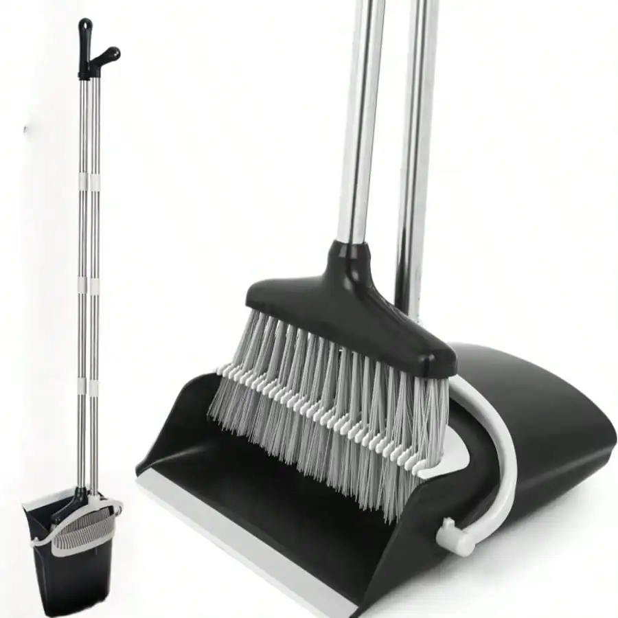 Broom And Dustpan Set, Long Adjustable Handle Broom Dustpan Combo With Dustpan Teeth To Automatically Clean Hair Suitable For Home Kitchen Office Hall Floor
Broom And Dustpan Set, Long Adjustable Handle Broom Dustpan Combo With Dustpan Teeth To Automatically Clean Hair Suitable For Home Kitchen Office Hall Floor