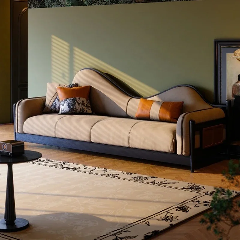 French retro sofa simple medium and ancient style small apartment living room fabric sofa
French retro sofa simple medium and ancient style small apartment living room fabric sofa