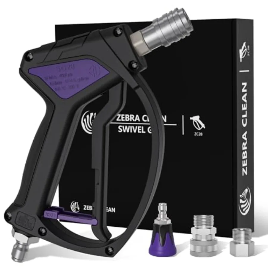 Short Pressure Washer Gun Swivel Power Washer Gun 4060 PSI Stubby Pressure Washer Gun with 3/8" Smooth and 1/4" Quick Connector
Short Pressure Washer Gun Swivel Power Washer Gun 4060 PSI Stubby Pressure Washer Gun with 3/8" Smooth and 1/4" Quick Connector