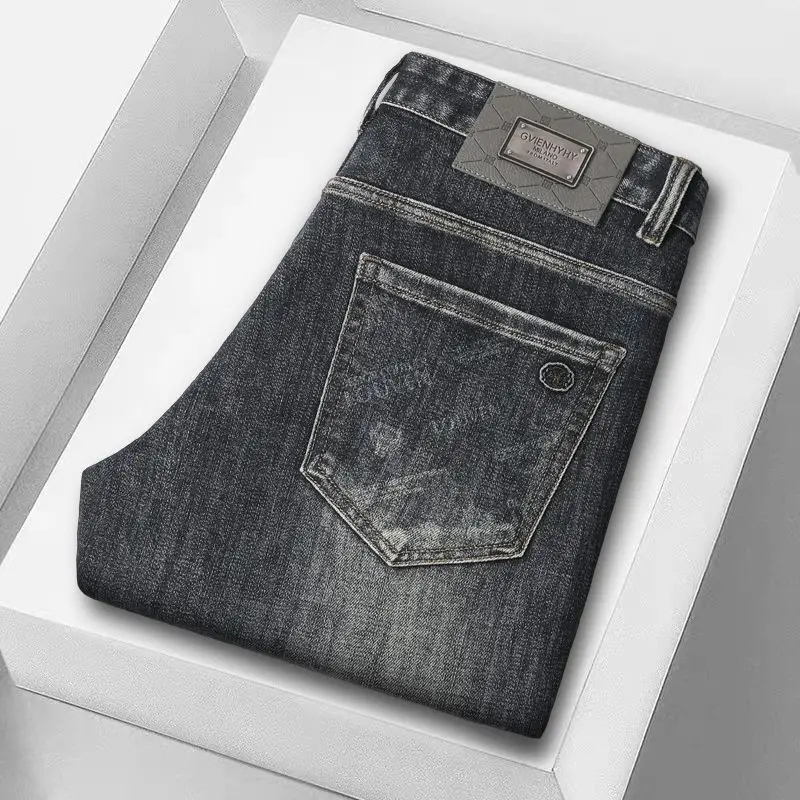 Новые осенне-зимние облегающие повседневные прямые мужские джинсы, эластичные удобные длинные брюки, джинсовые мужские брюки высокого качества для отдыха
Новые осенне-зимние облегающие повседневные прямые мужские джинсы, эластичные удобные длинные брюки, джинсовые мужские брюки высокого качества для отдыха