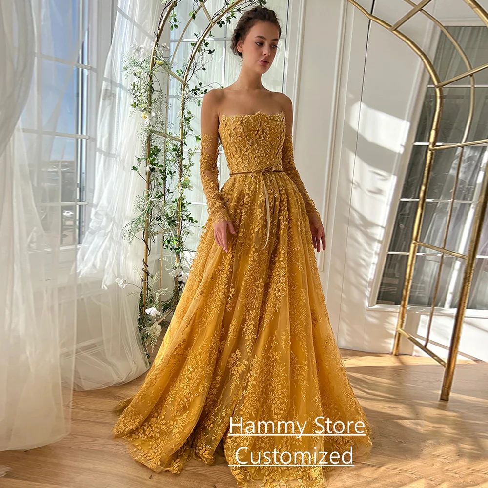Exquisite Beading Lace Evening Dress Customized Long Sleeves Strapless A Line Backless Corset Prom Gown Birthday Party Dresses
Exquisite Beading Lace Evening Dress Customized Long Sleeves Strapless A Line Backless Corset Prom Gown Birthday Party Dresses