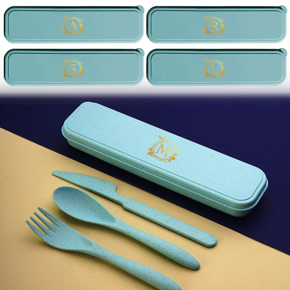 Reusable 3pcs Dinnerware Kit Spoon Fork Chopsticks Organizer Box Tableware Storage Case Lunch Accessoires Wreath Letter Pattern
Reusable 3pcs Dinnerware Kit Spoon Fork Chopsticks Organizer Box Tableware Storage Case Lunch Accessoires Wreath Letter Pattern