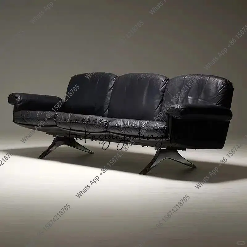 Italian light luxury living room sofa minimalist modern leather art retro black hotel office reception double triple sofa
Italian light luxury living room sofa minimalist modern leather art retro black hotel office reception double triple sofa