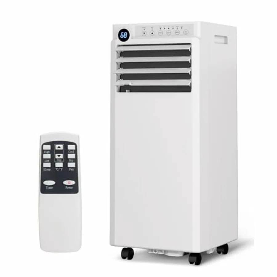 Portable Air Conditioners 10, 000 BTU for rooms up to 450 sq. ft., white ABS plastic housing, quiet cooling/dehumidifying/fan/s
Portable Air Conditioners 10, 000 BTU for rooms up to 450 sq. ft., white ABS plastic housing, quiet cooling/dehumidifying/fan/s