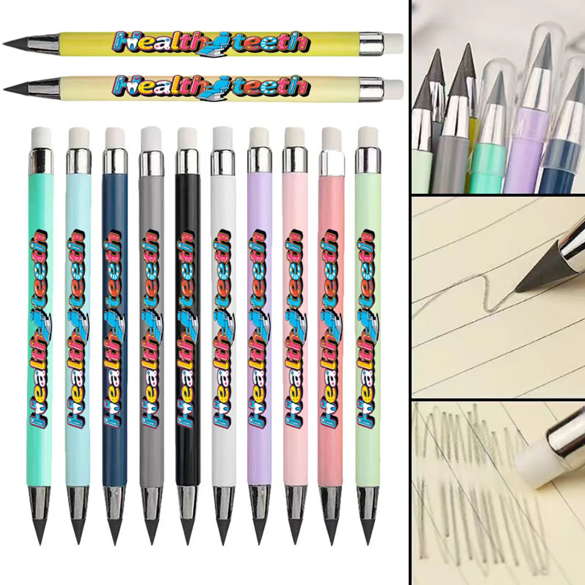 12 шт., здоровый узор для письма зубов, вечный карандаш, цвет миндального печенья, нелегко сломать, карандаш для студентов, эскиз, карандаш
12 шт., здоровый узор для письма зубов, вечный карандаш, цвет миндального печенья, нелегко сломать, карандаш для студентов, эскиз, карандаш