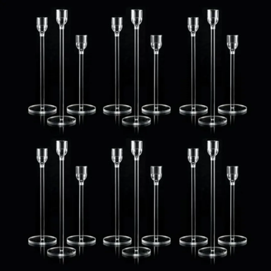 18pcs Acrylic Candle Holders Centerpieces for Table, Taper Candle Holder for Table Centerpieces, Wedding, Valentine, Dining Roo
18pcs Acrylic Candle Holders Centerpieces for Table, Taper Candle Holder for Table Centerpieces, Wedding, Valentine, Dining Roo