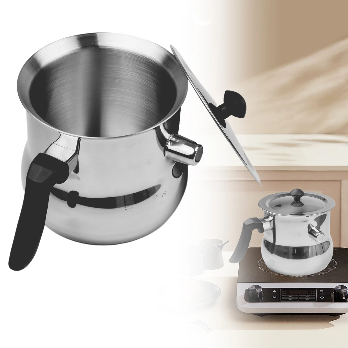 1PCS 1.5L Stainless Steel Heatproof Durable Cooking Pot With Lid Practical Household Kitchen Supplies
1PCS 1.5L Stainless Steel Heatproof Durable Cooking Pot With Lid Practical Household Kitchen Supplies
