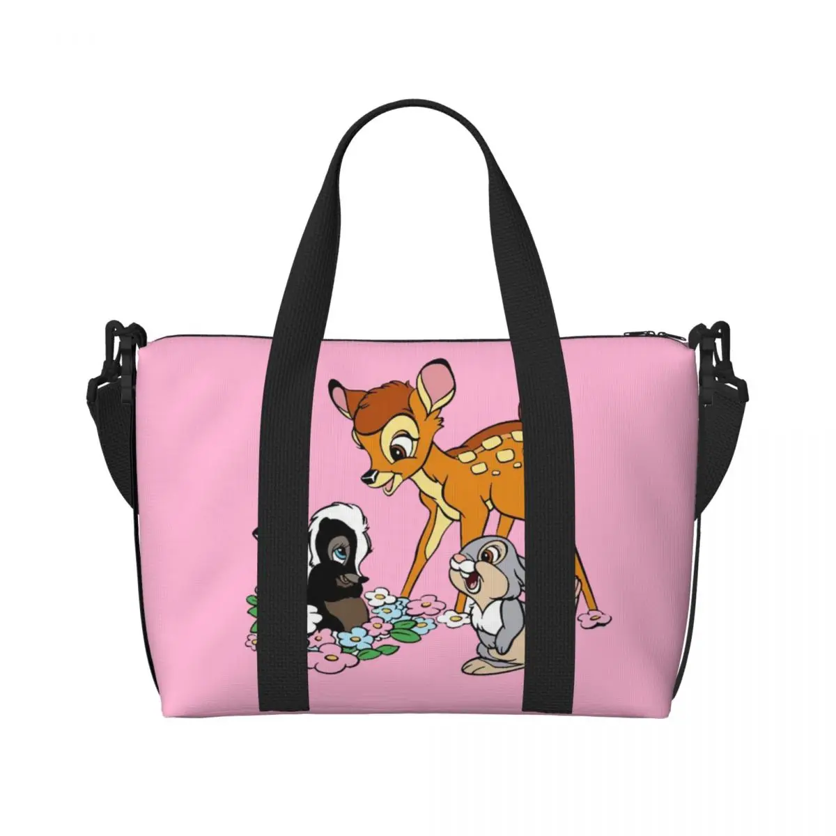 Custom Large Flower Bambi Thumper Tote Bag for Women Shopper Shoulder Beach Gym Travel Bag
Custom Large Flower Bambi Thumper Tote Bag for Women Shopper Shoulder Beach Gym Travel Bag