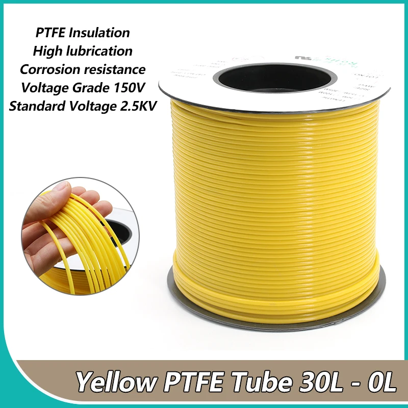 Yellow PTFE Tube 2.5KV 150V 30L - 0L F46 Insulated Capillary Heat Protector Transmit Rigid Temperature Corrosion Resistance pipe
Yellow PTFE Tube 2.5KV 150V 30L - 0L F46 Insulated Capillary Heat Protector Transmit Rigid Temperature Corrosion Resistance pipe