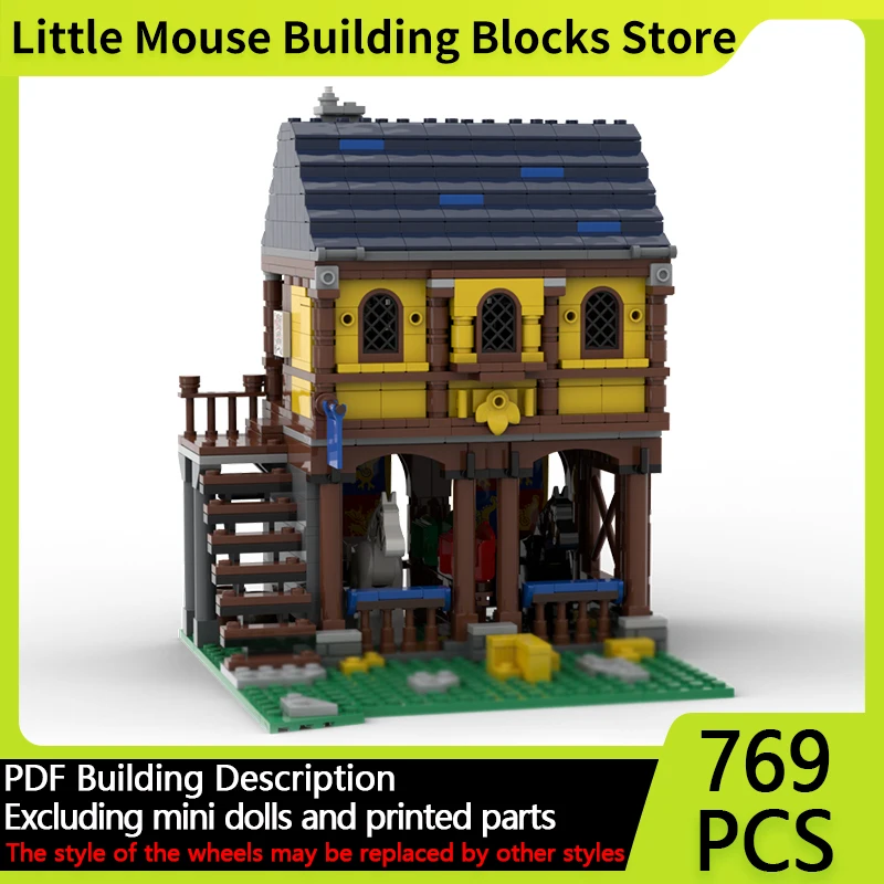Medieval Castle Model MOC Building Bricks Yellow Leaf Inn Modular Technology Gifts Holiday Assemble Children Toys Suit
Medieval Castle Model MOC Building Bricks Yellow Leaf Inn Modular Technology Gifts Holiday Assemble Children Toys Suit