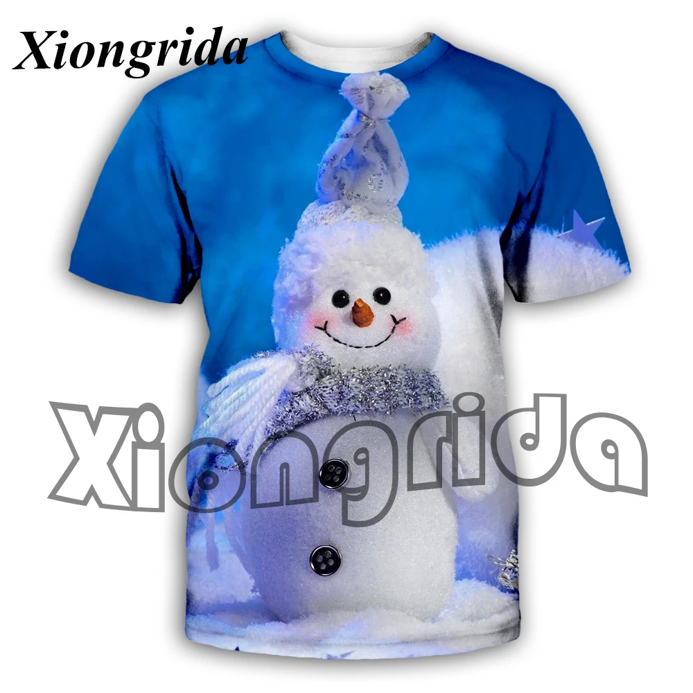 Men's Cute Snowman Print T Shirts Short Sleeve 3D Christmas Trees Print Tees Kawaii Top Fashion Unisex Streetwear
Men's Cute Snowman Print T Shirts Short Sleeve 3D Christmas Trees Print Tees Kawaii Top Fashion Unisex Streetwear