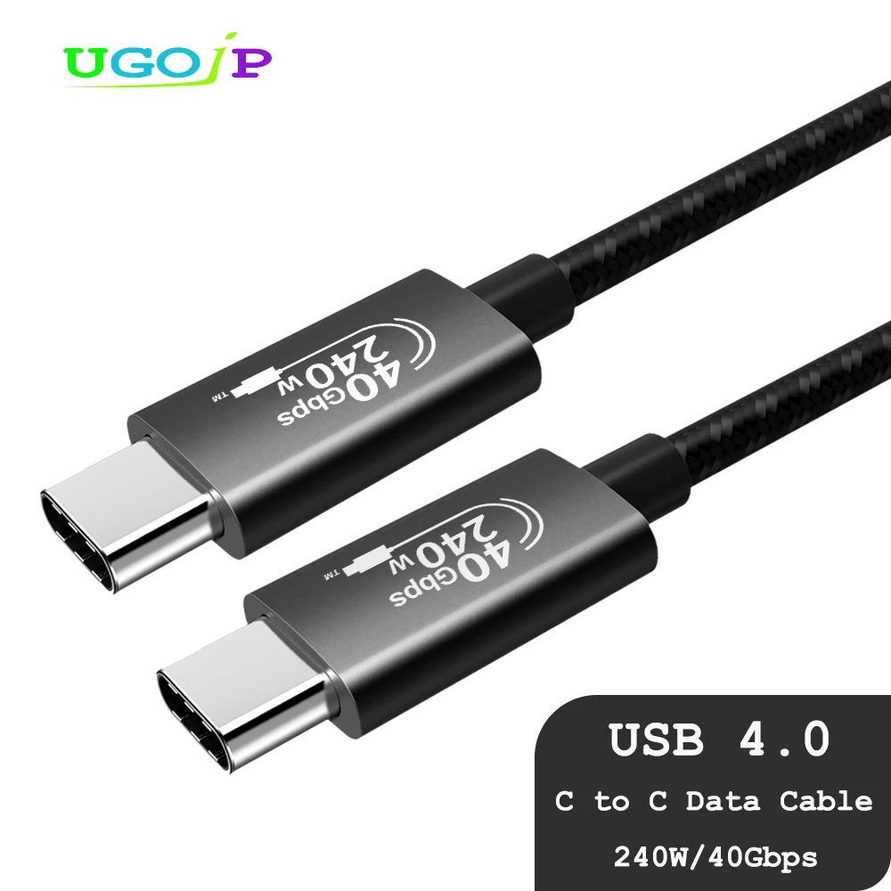 UGOjP USB4 Cable 240W Fast Charge Data Cable 40Gbps Data Transfer USB Type C To USB C Compatible With Thunderbolt 4 For Macbook
UGOjP USB4 Cable 240W Fast Charge Data Cable 40Gbps Data Transfer USB Type C To USB C Compatible With Thunderbolt 4 For Macbook