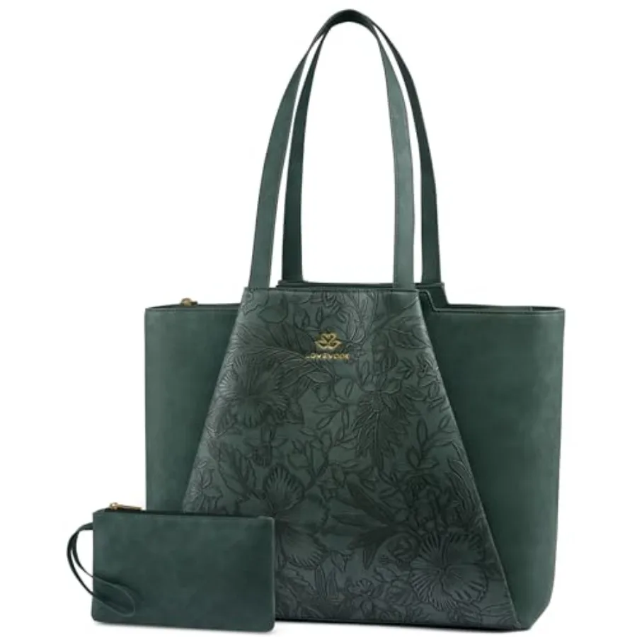 LOVEVOOK Laptop Tote for Women - Faux Leather Laptop Bag with Clutch Large Capacity Office Purse Computer
LOVEVOOK Laptop Tote for Women - Faux Leather Laptop Bag with Clutch Large Capacity Office Purse Computer