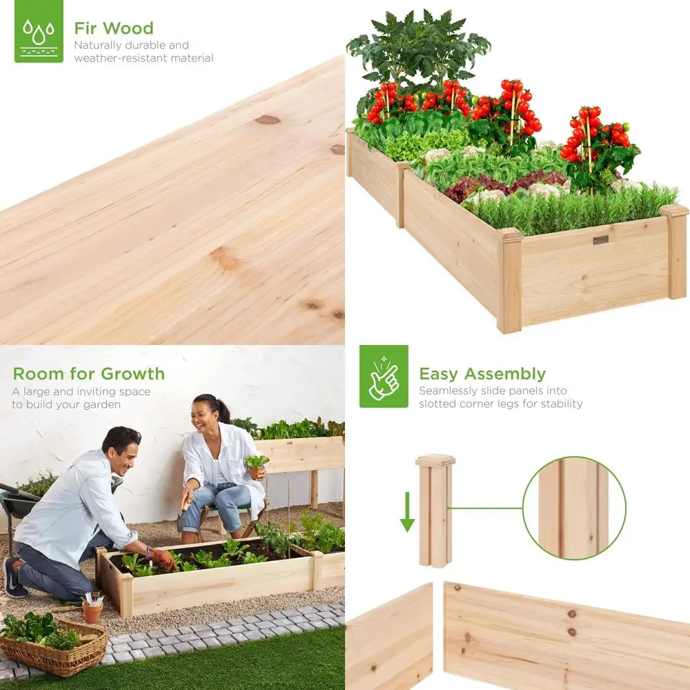 Outdoor Wooden Raised Garden Bed for Growing Plants, Vegetables, Grass, and Lawn
Outdoor Wooden Raised Garden Bed for Growing Plants, Vegetables, Grass, and Lawn