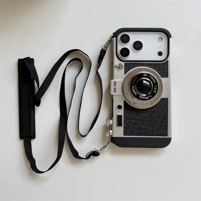 3D Retro Camera Phone Case with Crossbody Lanyard for iPhone 17 16 Pro Max 15 14 13 12 11 XS Max XR X 8 7 Plus SE 2022 Mini
3D Retro Camera Phone Case with Crossbody Lanyard for iPhone 17 16 Pro Max 15 14 13 12 11 XS Max XR X 8 7 Plus SE 2022 Mini