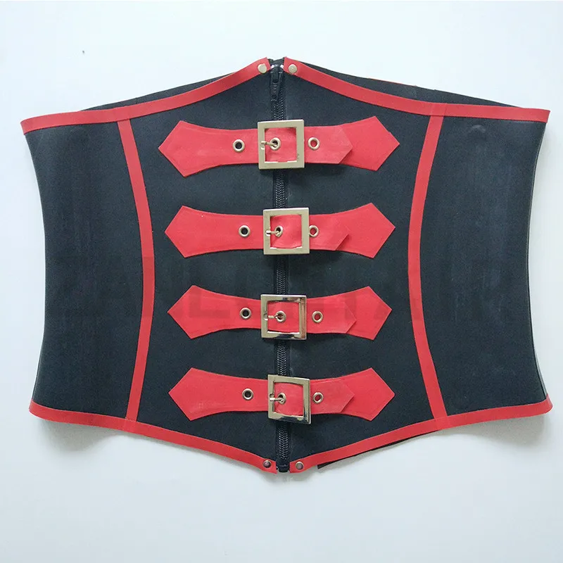 Handmade Tight Latex Sexy 1.0mm Thickness Black Corset with Red Line Cosplay Maid Club Wear Sucking Waist Cincher Customize
Handmade Tight Latex Sexy 1.0mm Thickness Black Corset with Red Line Cosplay Maid Club Wear Sucking Waist Cincher Customize