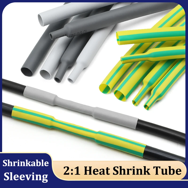 Grey/Yellow-Green 2:1 Heat Shrink Tube 1mm ~ 50mm Polyolefin Shrinking Insulated Sleeving Wire Connector Cable Protector Wrap
Grey/Yellow-Green 2:1 Heat Shrink Tube 1mm ~ 50mm Polyolefin Shrinking Insulated Sleeving Wire Connector Cable Protector Wrap