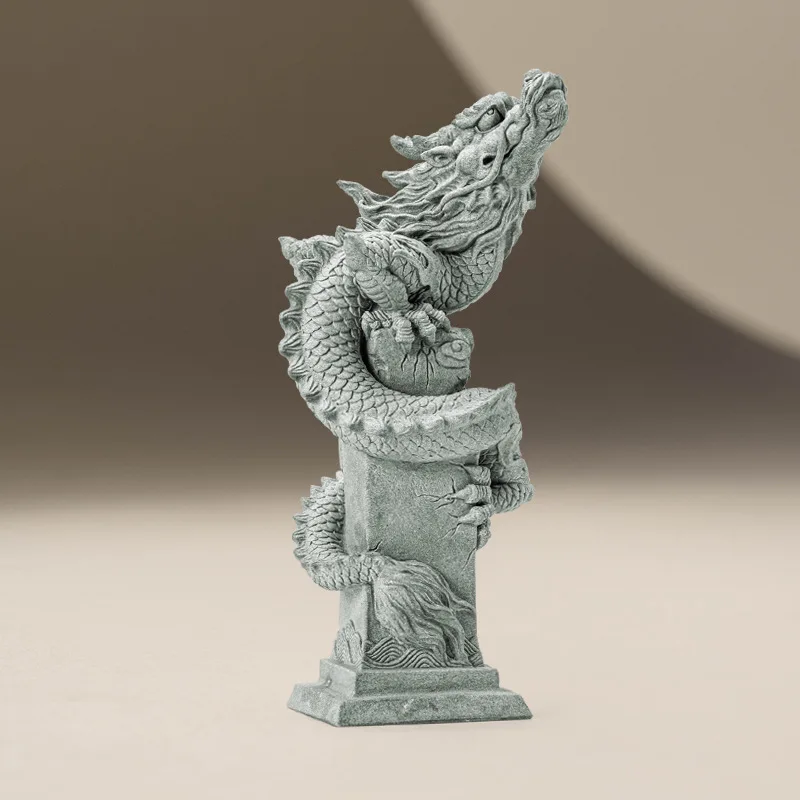 Sandstone Zodiac Panlong Dragon Statue Chinese mascot Home Room Office Feng Shui Statue Best Gift in Year of the Dragon
Sandstone Zodiac Panlong Dragon Statue Chinese mascot Home Room Office Feng Shui Statue Best Gift in Year of the Dragon