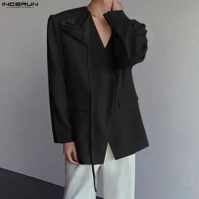 Мужской блейзер INCERUN, однотонный, с V-образным вырезом, длинными рукавами, на пуговицах, повседневный костюм, уличная одежда, свободный крой, элегантный, модный, тонкий пиджак, мужские размеры S-5XL
Мужской блейзер INCERUN, однотонный, с V-образным вырезом, длинными рукавами, на пуговицах, повседневный костюм, уличная одежда, свободный крой, элегантный, модный, тонкий пиджак, мужские размеры S-5XL