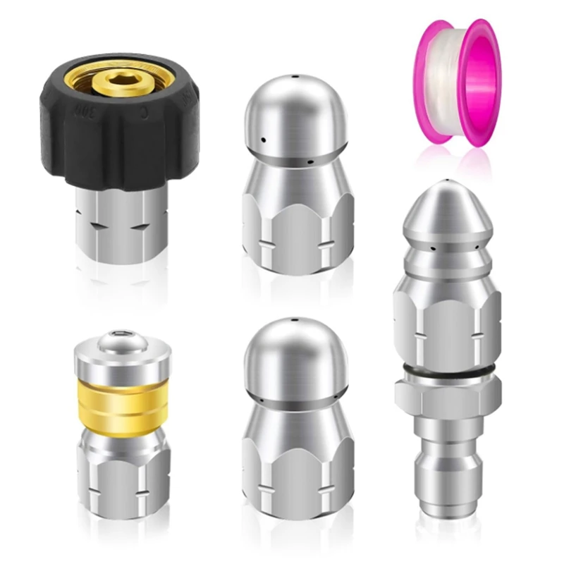 Sewer Jet Nozzle Kit For Pressure Washer, Pipe System, 5000Psi,1/4 Quick Connect
Sewer Jet Nozzle Kit For Pressure Washer, Pipe System, 5000Psi,1/4 Quick Connect