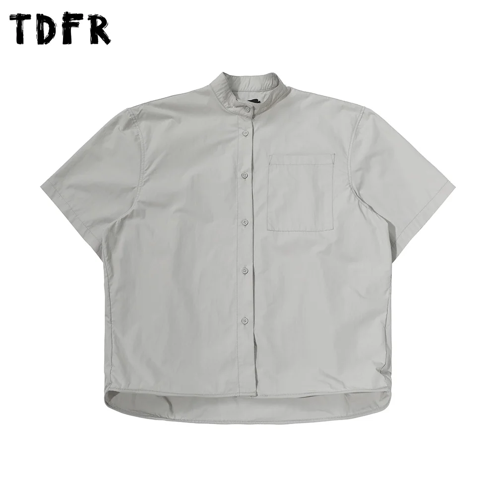 Solid Color Short Sleeve Cargo Shirts Mens Summer Retro Casual Loose Stand Collar Half-Sleeve Single Breasted Cotton Shirts Man
Solid Color Short Sleeve Cargo Shirts Mens Summer Retro Casual Loose Stand Collar Half-Sleeve Single Breasted Cotton Shirts Man