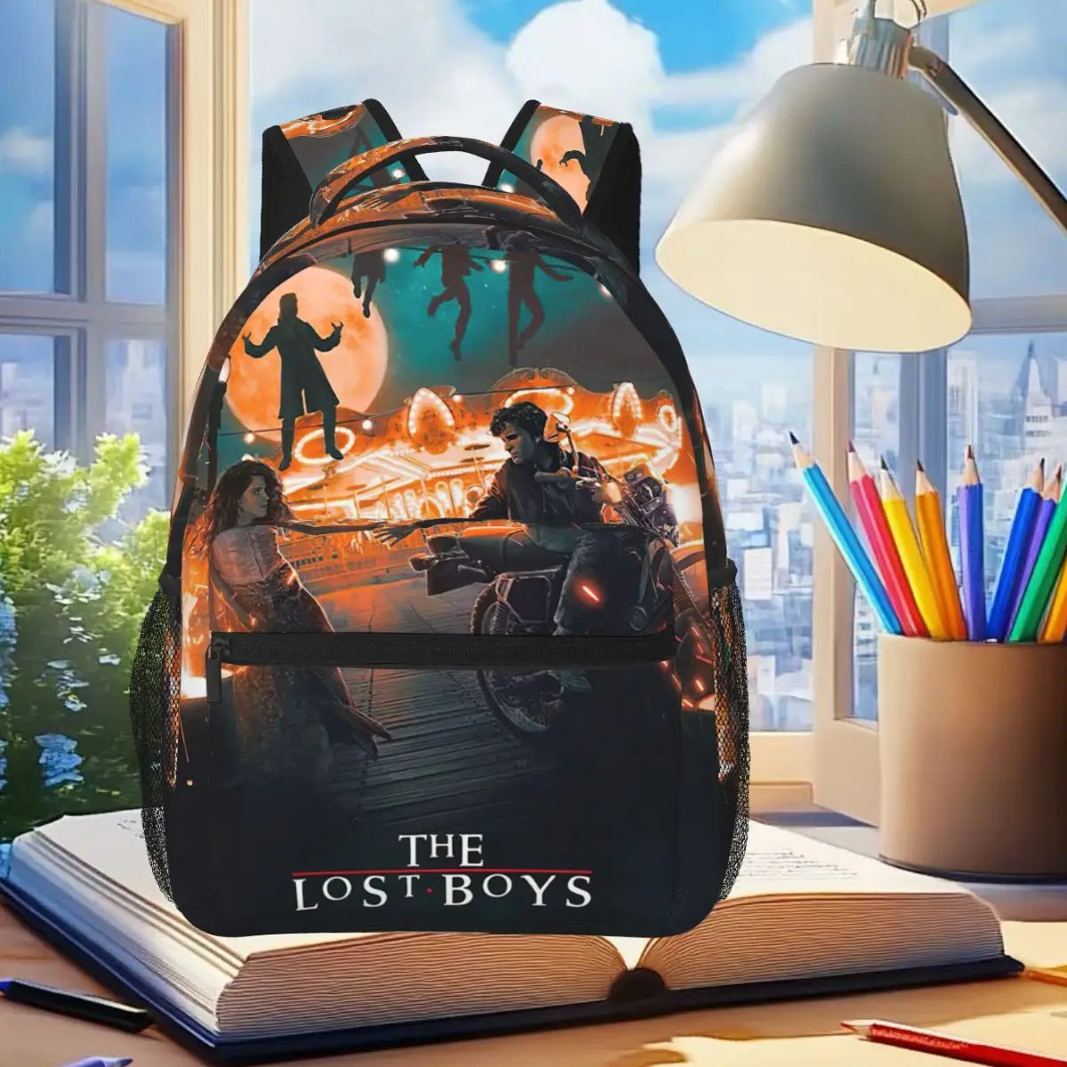 Vintage The Lost Boys Vampire Horror Movie Backpack Student Boys Girls BookBag School Bag Laptop Shoulder Bags for Men Women
Vintage The Lost Boys Vampire Horror Movie Backpack Student Boys Girls BookBag School Bag Laptop Shoulder Bags for Men Women