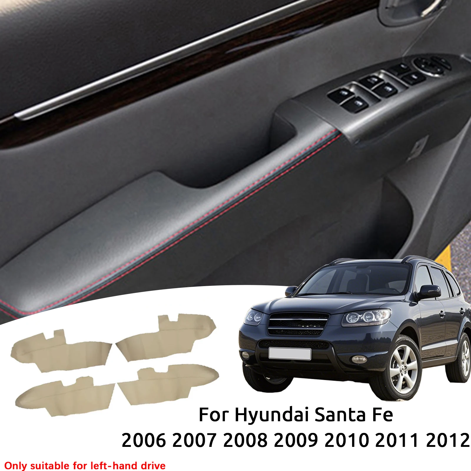 Perfect Fit Hyundai Santa Fe 2006 2007 2008 2009 2010 2011 2012 PU Leather Car Interior Door Armrest Panel Cover Sticker Trim
Perfect Fit Hyundai Santa Fe 2006 2007 2008 2009 2010 2011 2012 PU Leather Car Interior Door Armrest Panel Cover Sticker Trim