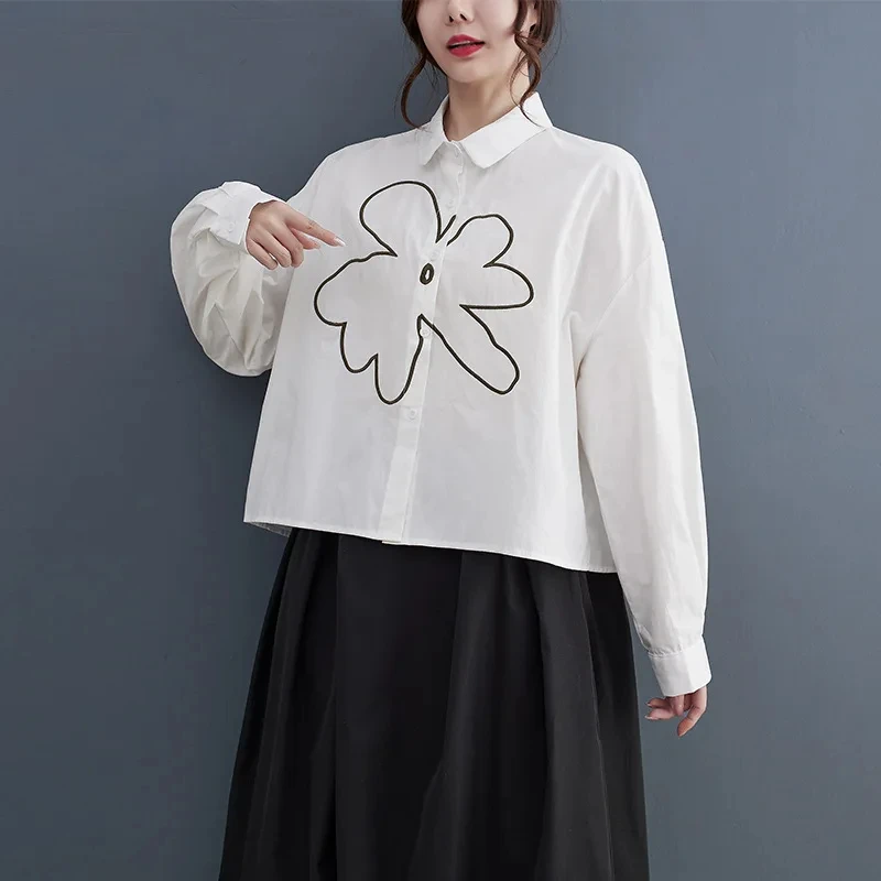 korea Style Embroidery Floral Vintage Autumn Oversize Casual Blouse Shirts Street Fashion Women Spring Loose Blouse
korea Style Embroidery Floral Vintage Autumn Oversize Casual Blouse Shirts Street Fashion Women Spring Loose Blouse