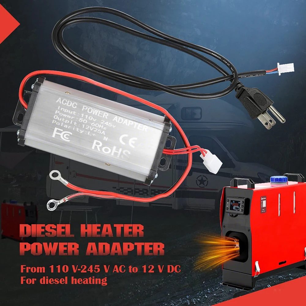 Power Converter Heater Adapter Home 110V AC To 12V DC, Air Heater Adapter Heater Replacement Parts for, RVs SUVs Winter Heating
Power Converter Heater Adapter Home 110V AC To 12V DC, Air Heater Adapter Heater Replacement Parts for, RVs SUVs Winter Heating