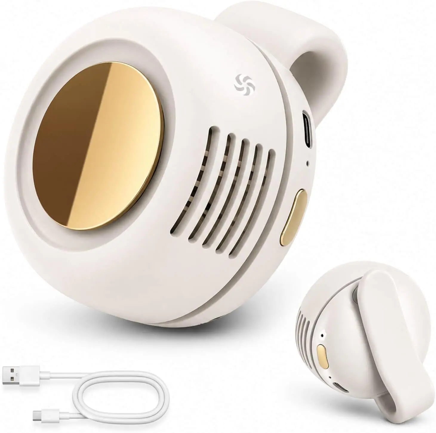 Portable Wearable Clip-on Fan, 3-Speed Quiet Bladeless, USB-C Rechargeable, 360° Hands-Free Cooling for Travel Office (White)
Portable Wearable Clip-on Fan, 3-Speed Quiet Bladeless, USB-C Rechargeable, 360° Hands-Free Cooling for Travel Office (White)