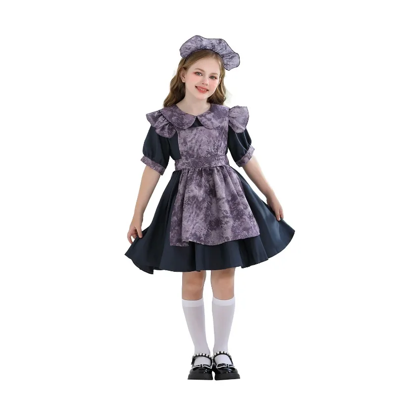 Halloween Cosplay Costume Lolita Witch Maid Apron Headwear Pumpkin Skirt Set Horror Theme Party Role Playing Outfits for Girls
Halloween Cosplay Costume Lolita Witch Maid Apron Headwear Pumpkin Skirt Set Horror Theme Party Role Playing Outfits for Girls