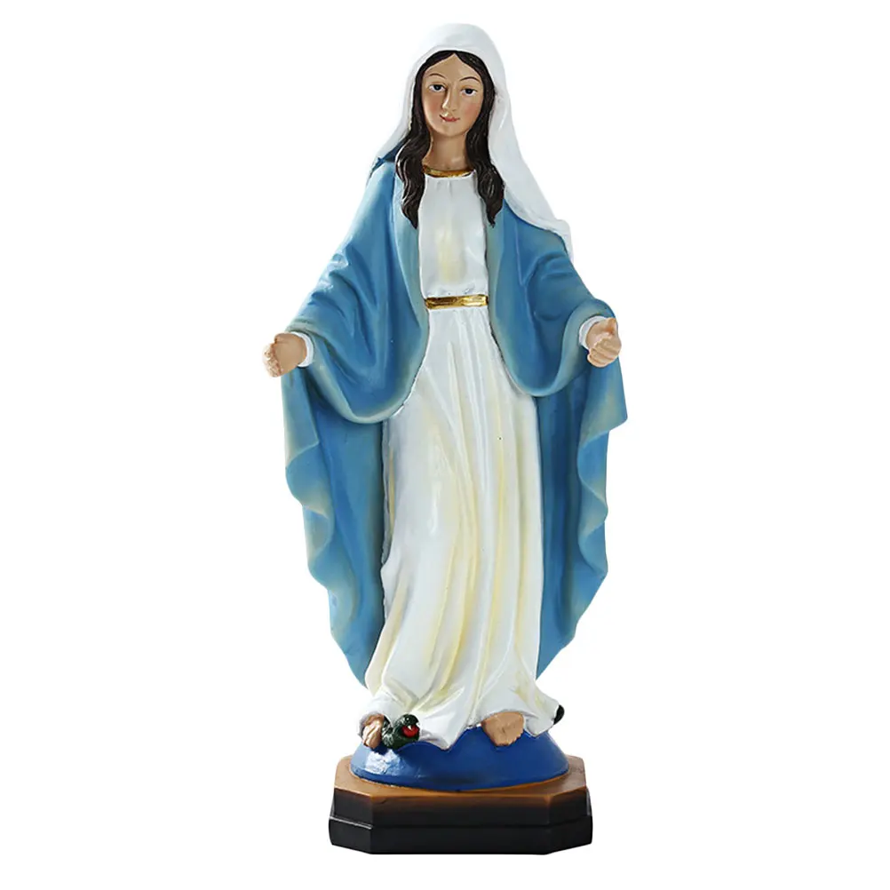 Resin Virgin Statue Hand Painted Catholicism Ornament Home Decor Faith Gift Mini Model Desktop Decor Religious Item
Resin Virgin Statue Hand Painted Catholicism Ornament Home Decor Faith Gift Mini Model Desktop Decor Religious Item