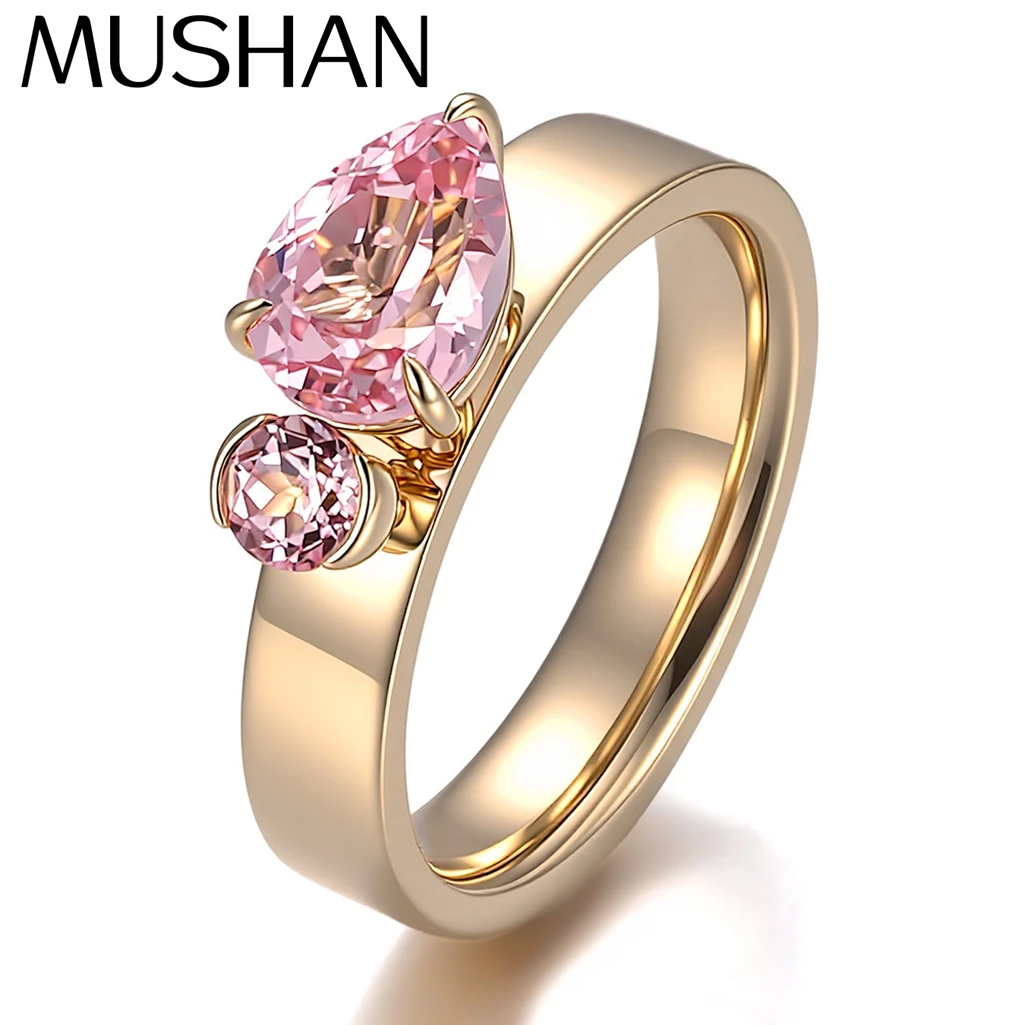 MUSHAN Bespoke Jewelry 6*8mm Lab Grown Pink Gems Ring Band Platinum PT950 10K 14K 18K Gold Jewelry For Women Party Wedding Rings
MUSHAN Bespoke Jewelry 6*8mm Lab Grown Pink Gems Ring Band Platinum PT950 10K 14K 18K Gold Jewelry For Women Party Wedding Rings