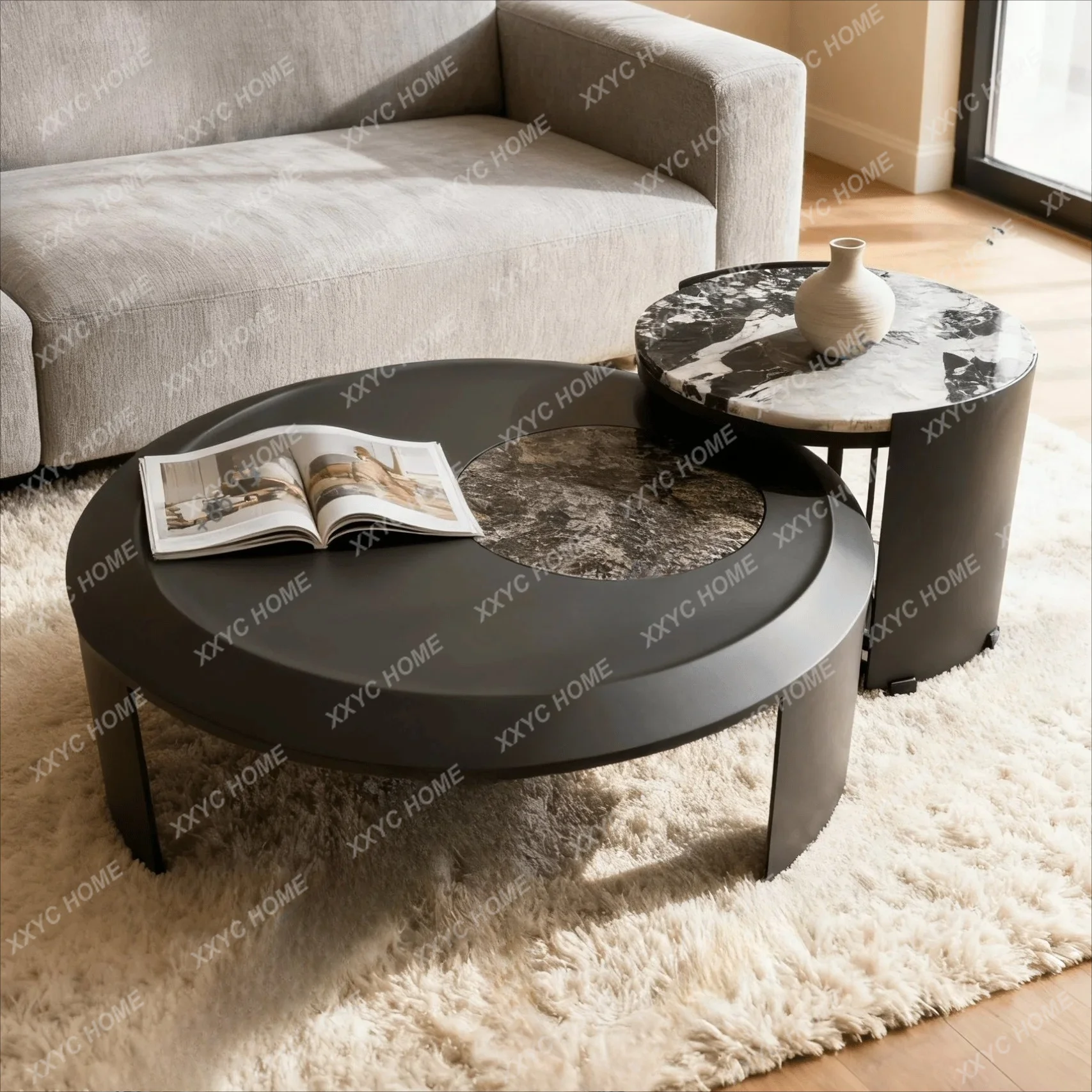 XX New modern solid wood round tea table small apartment high-end luxury stone coffee table simple living room light luxury
XX New modern solid wood round tea table small apartment high-end luxury stone coffee table simple living room light luxury