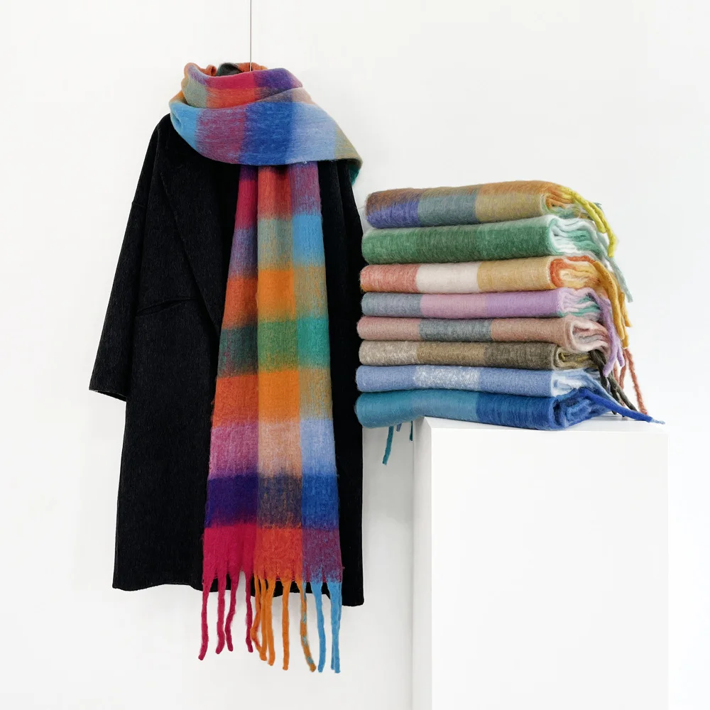 2024 Hot Selling Colorful Large Grid Winter Thick Women's Scarf Extended Thick Warm Shawl Luxury Women's Scarf
2024 Hot Selling Colorful Large Grid Winter Thick Women's Scarf Extended Thick Warm Shawl Luxury Women's Scarf