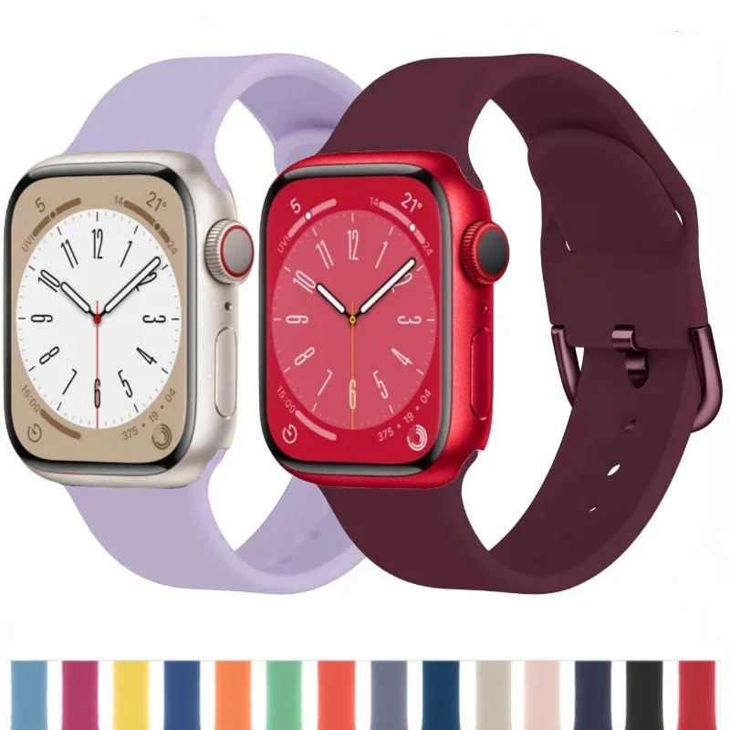 Silicone Strap For Apple Watch 10 9 8 7 45mm 41mm 42mm 46mm Series Ultra 49mm 6 5 4SE 44mm 40mm Sports Bracelet Wristband Correa
Silicone Strap For Apple Watch 10 9 8 7 45mm 41mm 42mm 46mm Series Ultra 49mm 6 5 4SE 44mm 40mm Sports Bracelet Wristband Correa