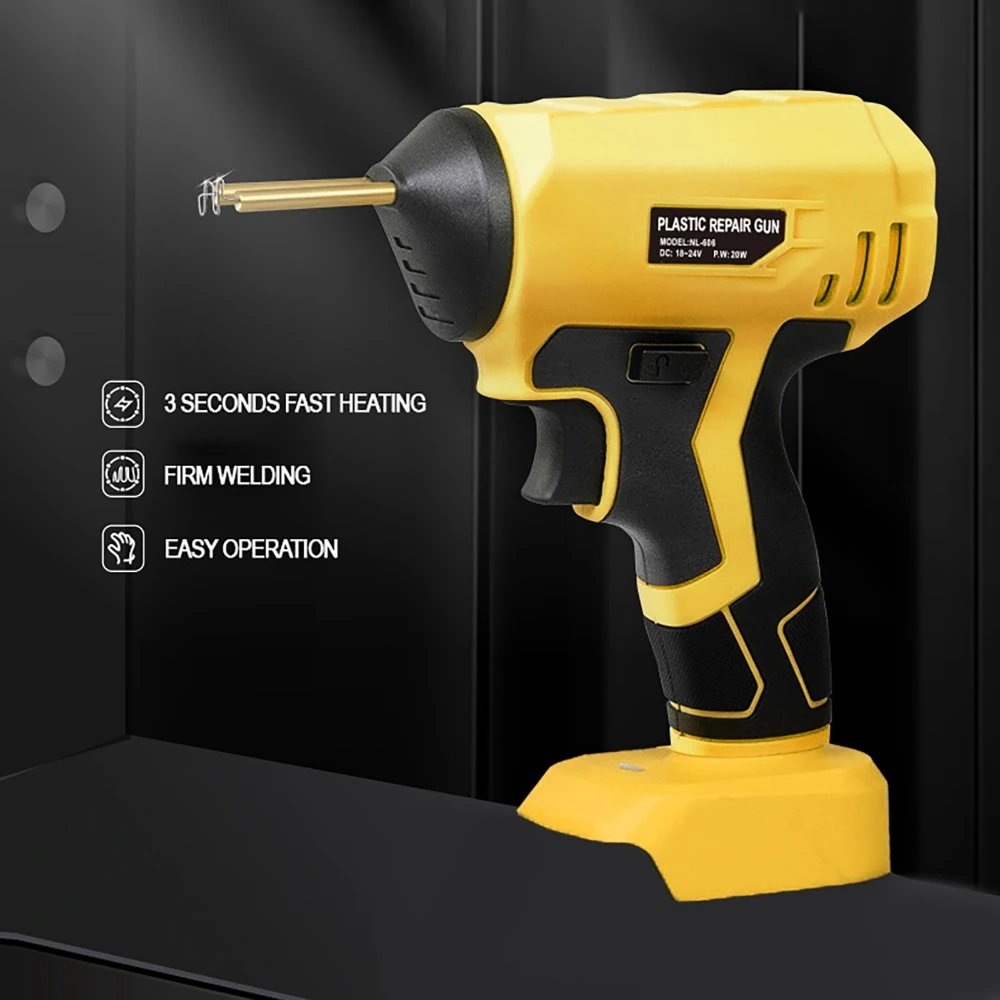 Cordless Plastic Welder Car Bumper Repair Welding Machine Welding Gun with 400Pcs Nails For 18V-24V Makita / DeWalt Battery
Cordless Plastic Welder Car Bumper Repair Welding Machine Welding Gun with 400Pcs Nails For 18V-24V Makita / DeWalt Battery